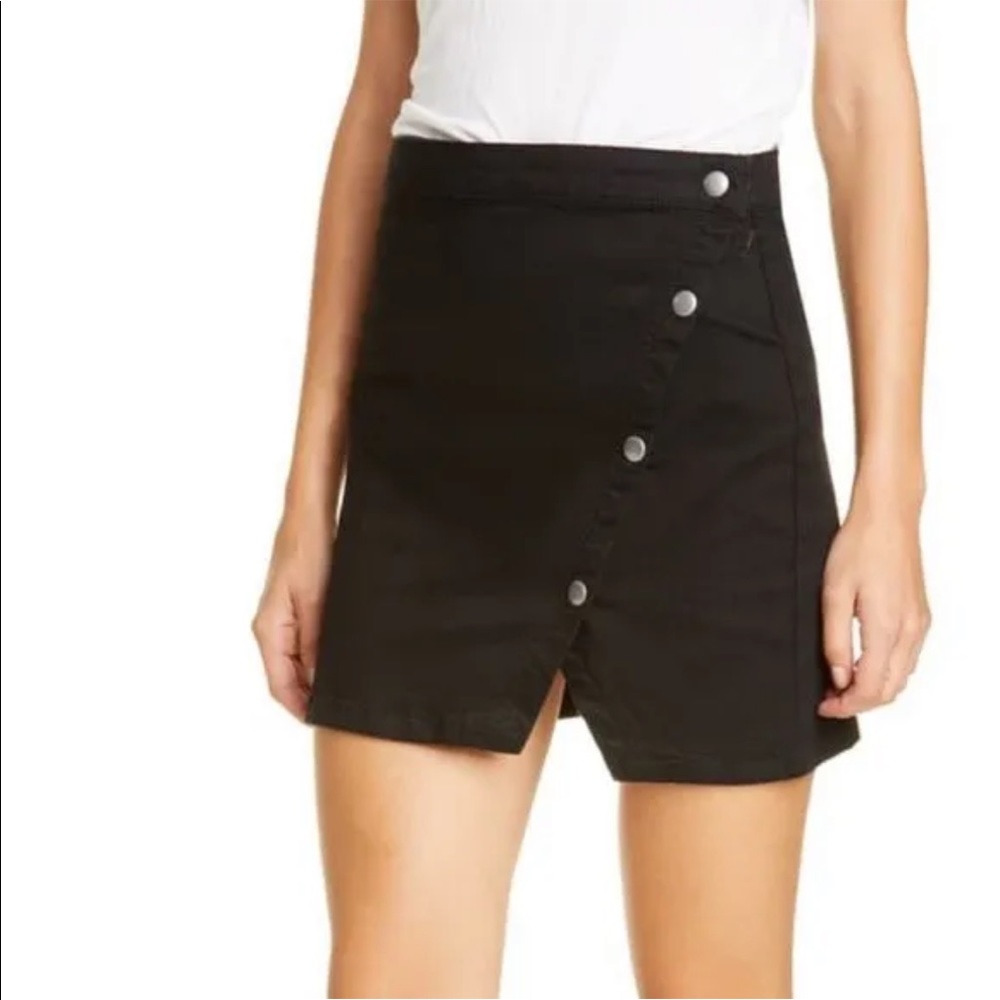 Free People - We The Free - Button up, asymmetrical black skirt